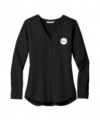 Port Authority® Ladies Long Sleeve Button-Front Blouse