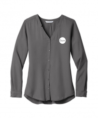 Port Authority® Ladies Long Sleeve Button-Front Blouse