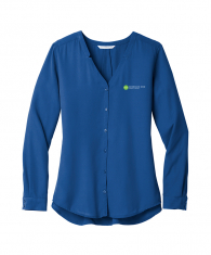 Port Authority® Ladies Long Sleeve Button-Front Blouse